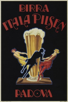 Framed Itala Pilsen Bier Print