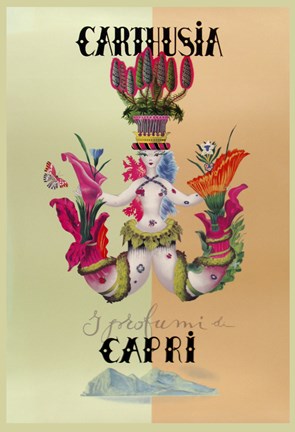 Framed Italian Perfume Ad Print