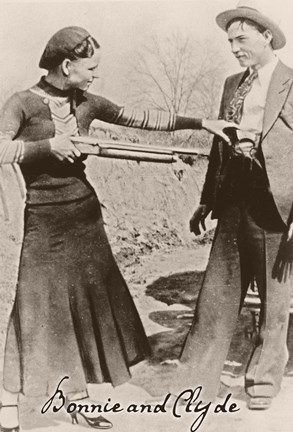 Framed Bonnie And Clyde I Print