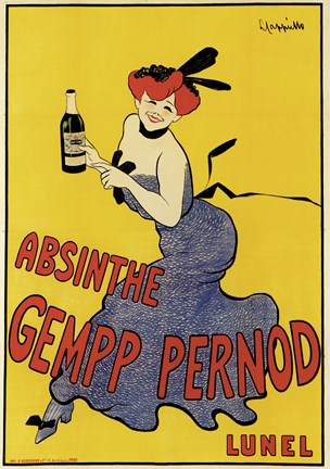 Framed Abinsthe Gemp Pernod Print