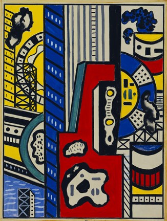 Framed Study for Cinematic Mural, Study IV Print