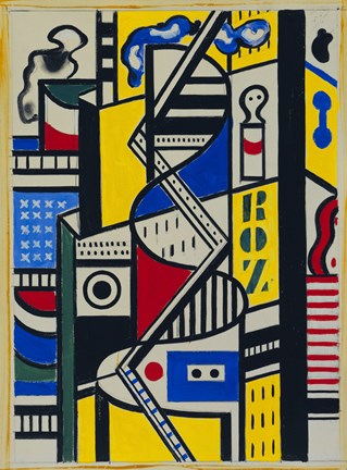 Framed Study for Cinematic Mural, Study VI Print