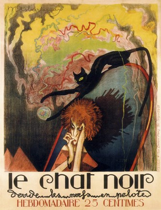 Framed Le Chat Noir 2 Print