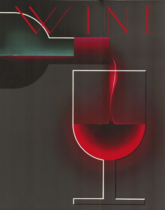 Framed Wine Deco Print
