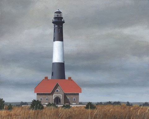 Framed Fire Island Light Station Print