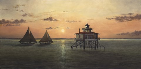 Framed Smith Point Sunset Print