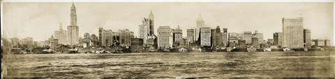 Framed NYC Skyline 1911 Print
