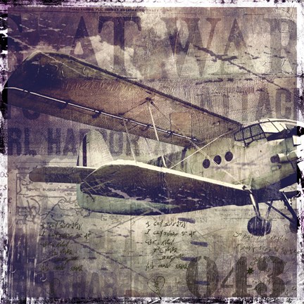 Framed Vintage War Aircraft Print
