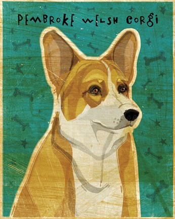 Framed Pembroke Welsh Corgi Print