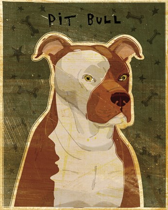 Framed Pit Bull Print