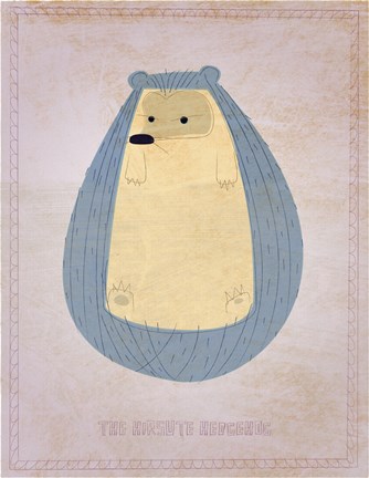 Framed Hirsute Hedgehog Print