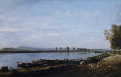 Framed Seine At Bezons, c. 1851 Print