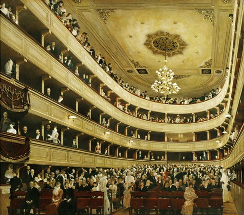 Framed Auditorium In The &quot;&quot;Altes Burgtheater&quot;&quot;, 1888 Print