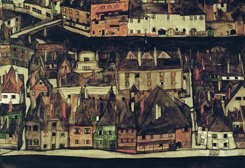 Framed Small City III, 1913 Print