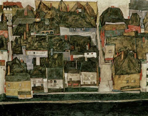 Framed Small City IV  (Krumau On The Moldau), 1914 Print