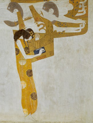 Framed Beethoven Frieze, Allegory of &quot;&quot;Poetry&quot;&quot; Print