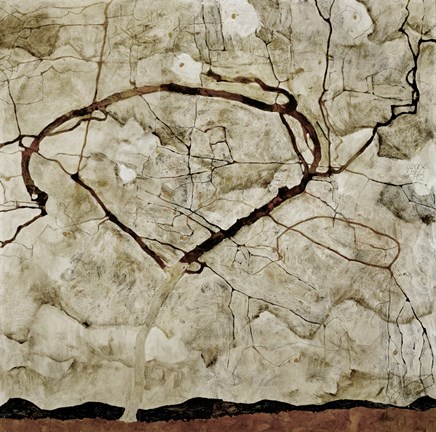 Framed Autumn Tree In Turbulent Air, 1912 Print