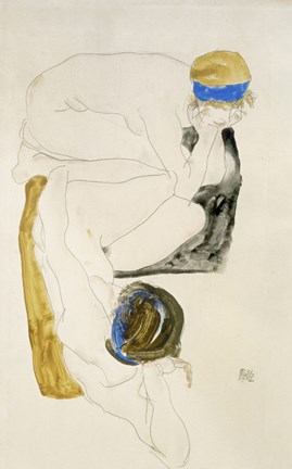 Framed Two Reclining Figures, 1912 Print