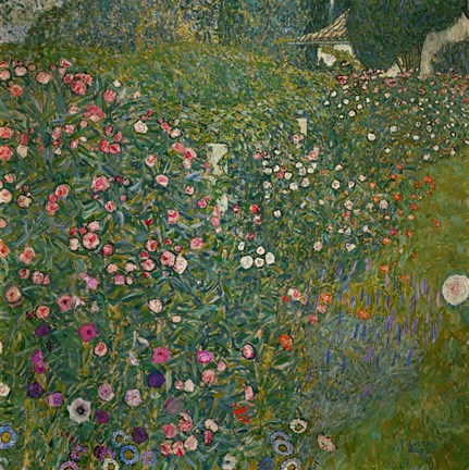 Framed Italian Garden Landscape, 1917 Print