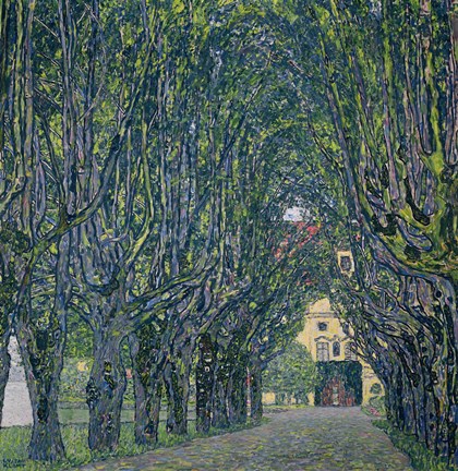 Framed Tree-Lined Road Leading To The Manor House At Kammer, 1912 Print