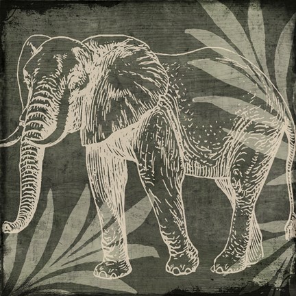 Framed Elephant 1 Print