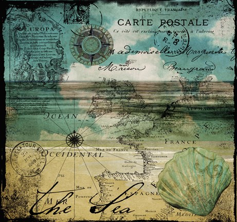 Framed Ocean Clouds II Print