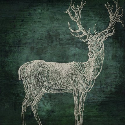 Framed Emerald Deer Print