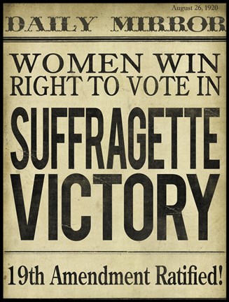 Framed Women&#39;s Right to Vote Print