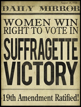 Framed Women's Right to Vote Print