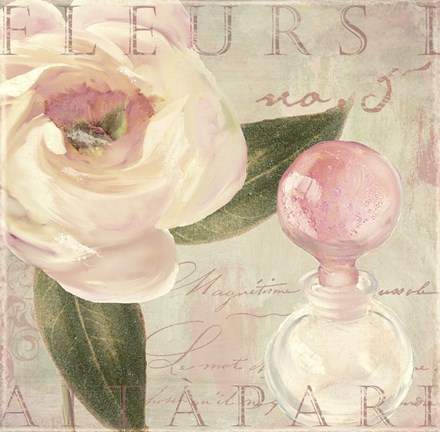 Framed Parfum de Roses II Print