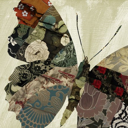Framed Butterfly Brocade III Print