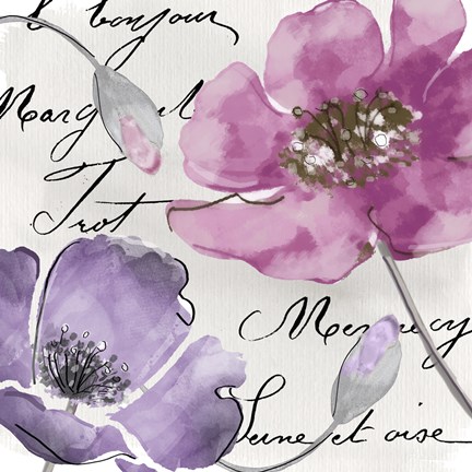 Framed Fleurs de France I Print