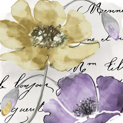 Framed Fleurs de France II Print