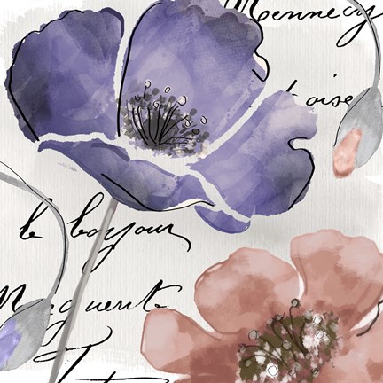Framed Fleurs de France III Print
