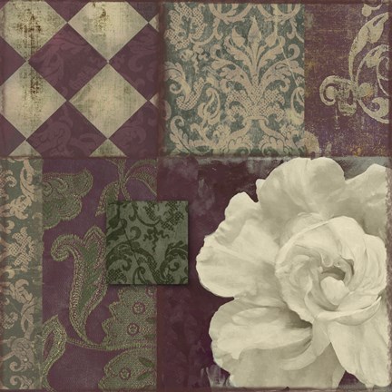 Framed Patch Work Brocade II Print