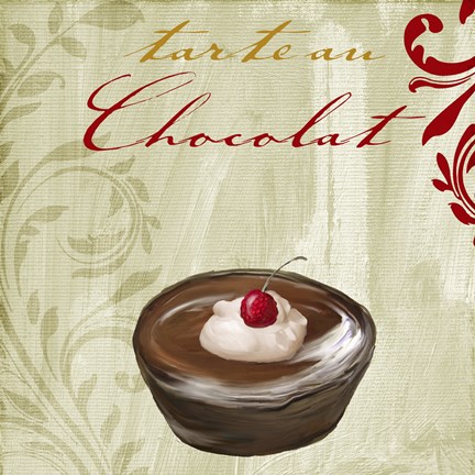 Framed Tartes Francais, Chocolat Print