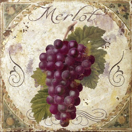 Framed Tuscany Table Merlot Print