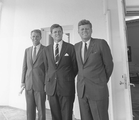 Framed President John Kennedy and Brothers Print