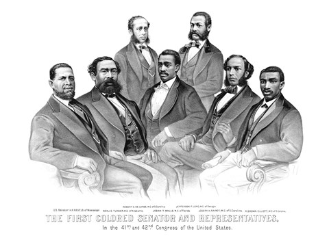 Framed First African American Senator and Representatives Print
