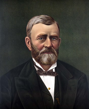 Framed President Ulysses S Grant Print