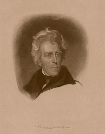Framed President Andrew Jackson Print