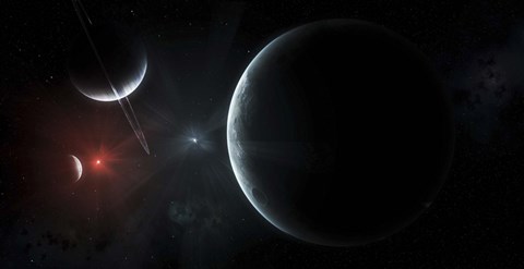 Framed Binary Star System Print