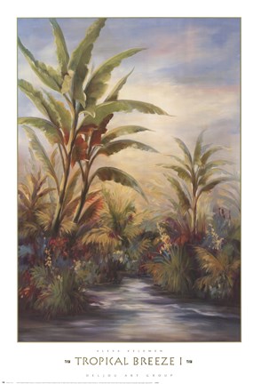 Framed Tropical Breeze I Print