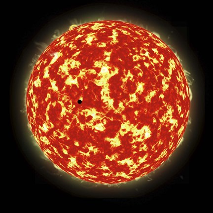 Framed Planet Passing in Front of Sun Print