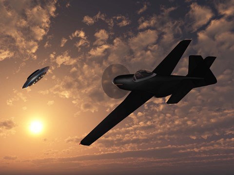 Framed American P-51 Mustang Print