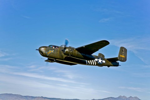 Framed B-25G Mitchell Bomber Print
