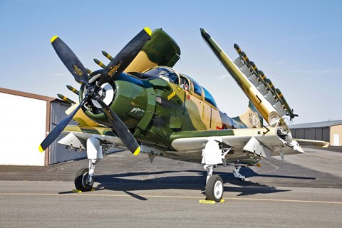 Framed Douglas AD-5 Skyraider Print