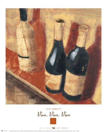 Framed Vino, Vino, Vino 1 Print