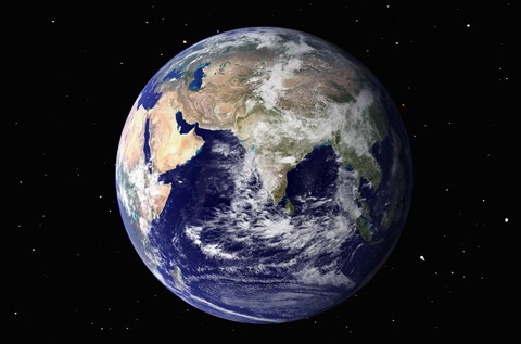 Framed Europe and Asia Print