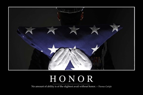 Framed Honor: Inspirational Quote and Motivational Poster Print